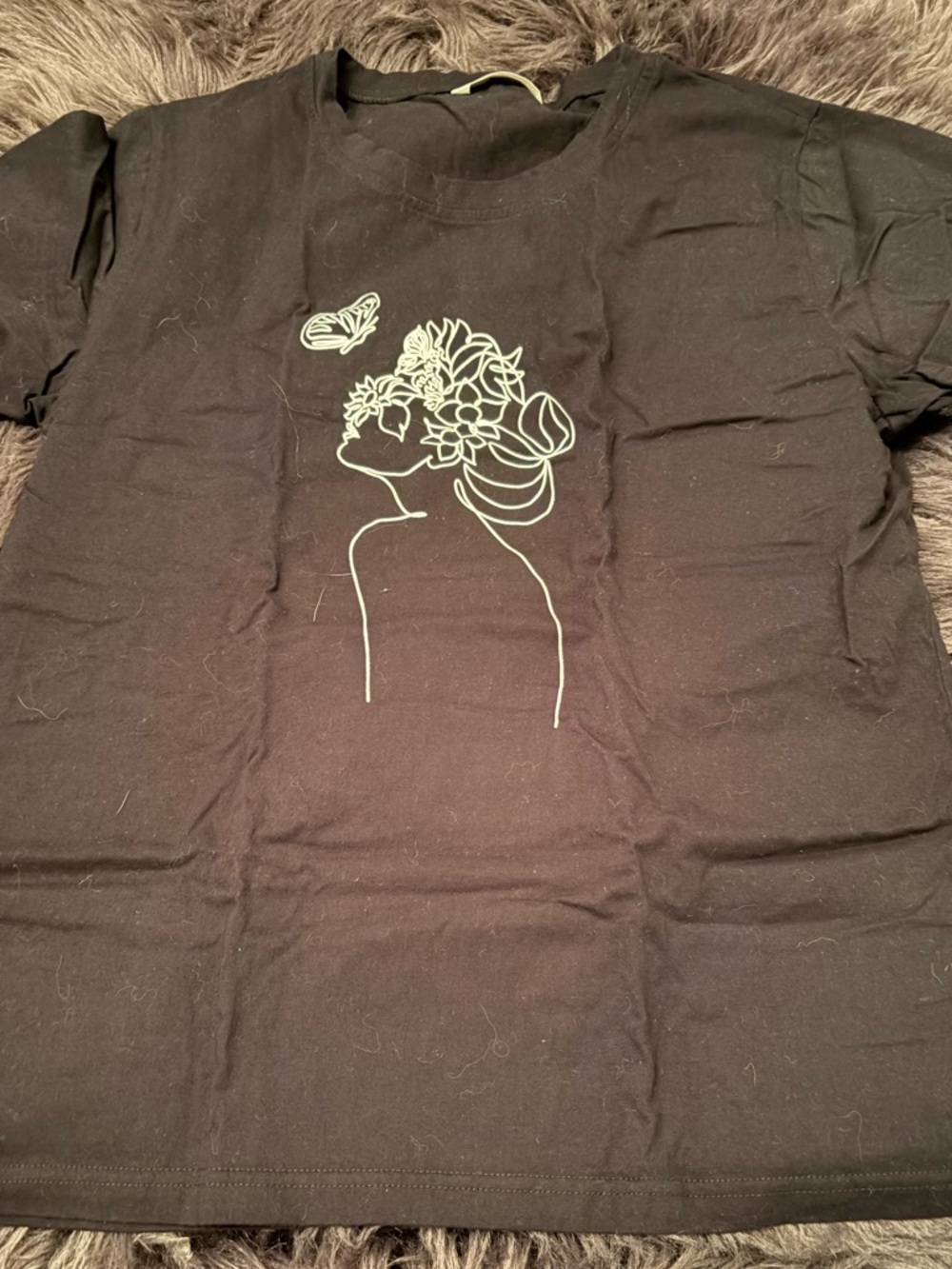 ROMWE Black Casual Tee
